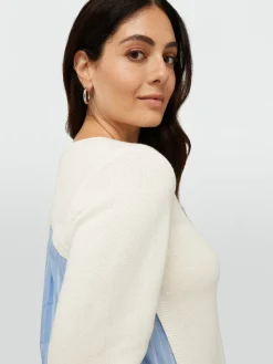 Fiorella Rubino Maglie E Felpe|Maglia Con Dietro In Tessuto A Righe