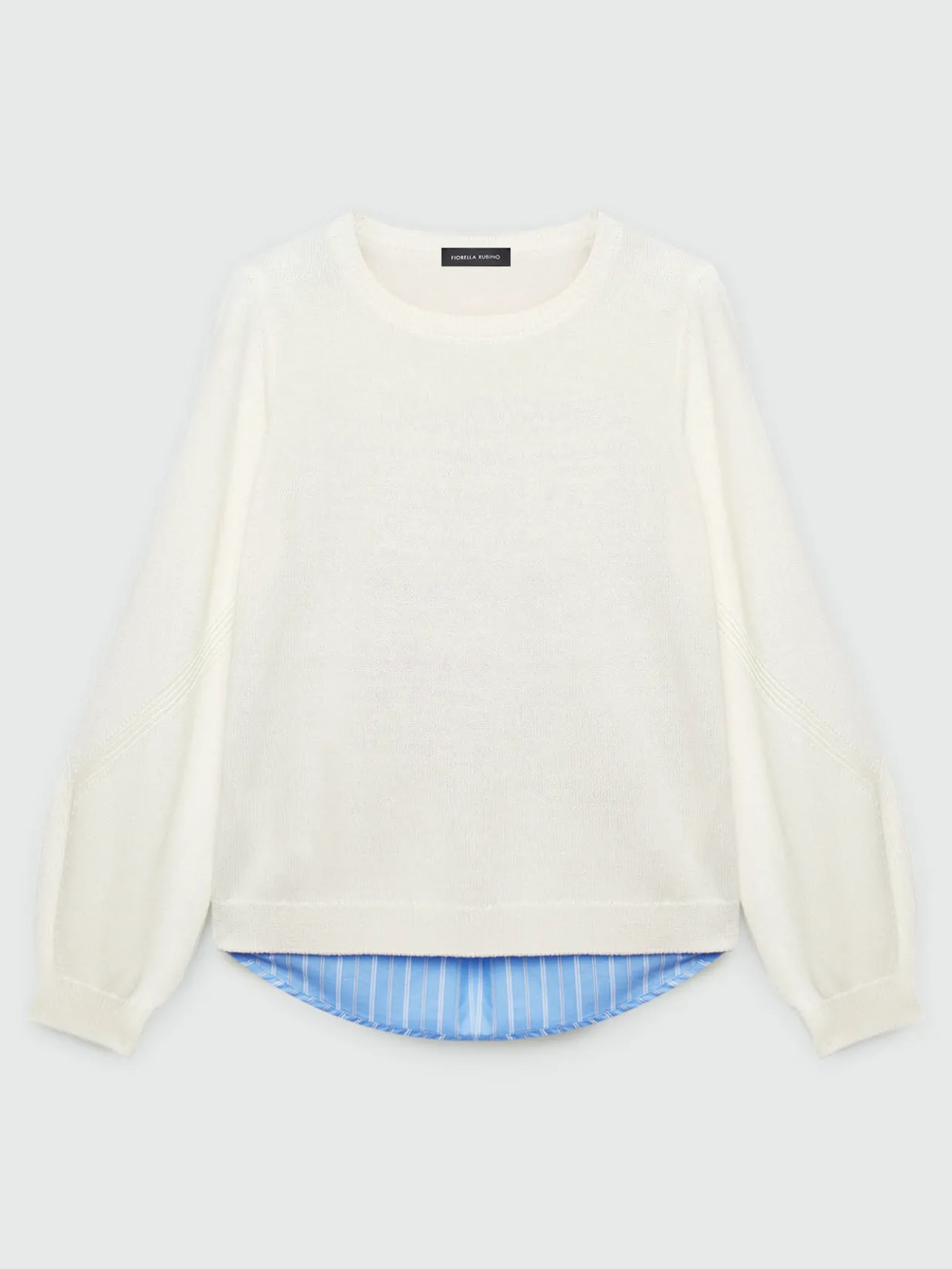 Fiorella Rubino Maglie E Felpe|Maglia Con Dietro In Tessuto A Righe