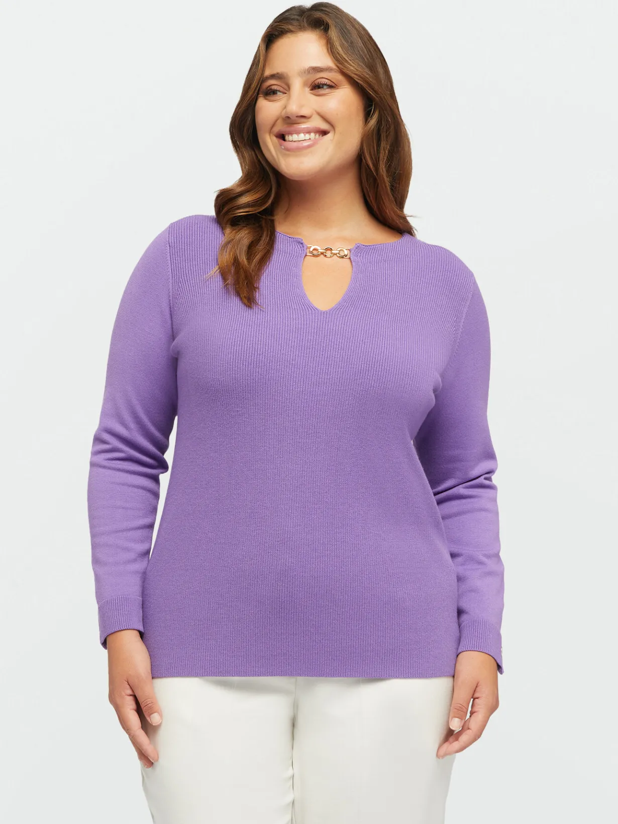 Fiorella Rubino Maglie E Felpe|Maglia Con Passante A Catena Sullo Scollo