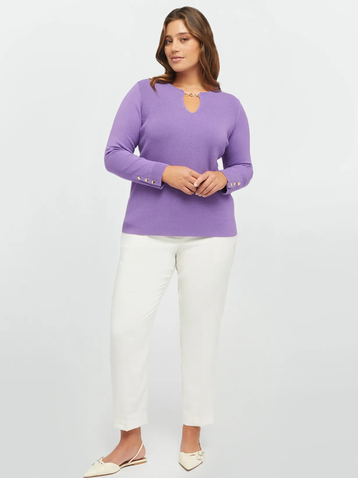 Fiorella Rubino Maglie E Felpe|Maglia Con Passante A Catena Sullo Scollo