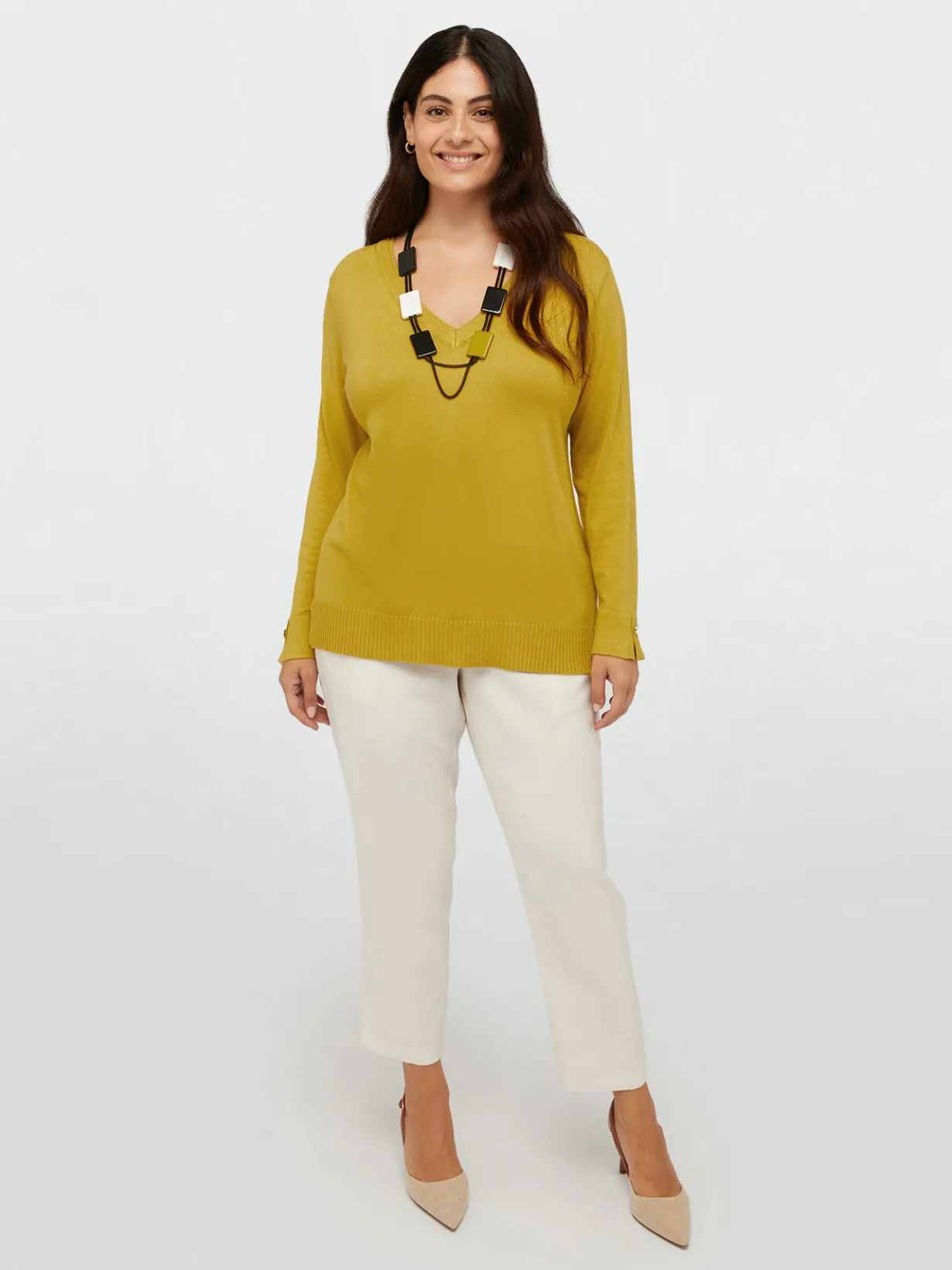 Fiorella Rubino Maglie E Felpe|Maglia Con Scollo V In Viscosa LENZING™ ECOVERO™