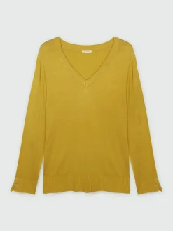 Fiorella Rubino Maglie E Felpe|Maglia Con Scollo V In Viscosa LENZING™ ECOVERO™