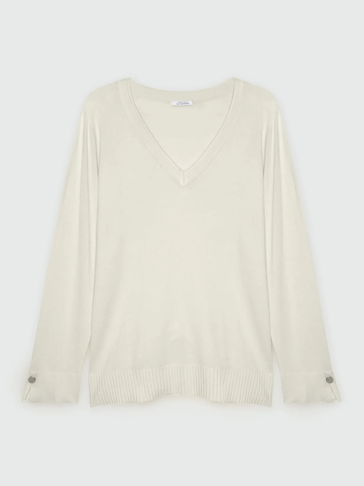 Fiorella Rubino Maglie E Felpe|Maglia Con Scollo V In Viscosa LENZING™ ECOVERO™