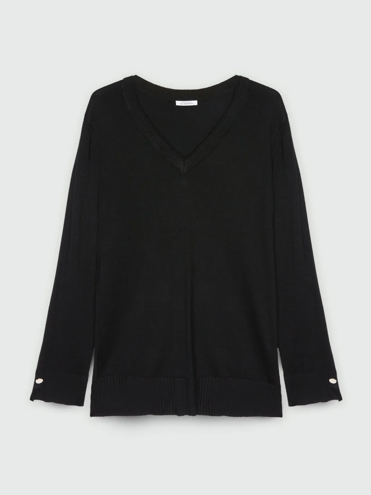 Fiorella Rubino Maglie E Felpe|Maglia Con Scollo V In Viscosa LENZING™ ECOVERO™