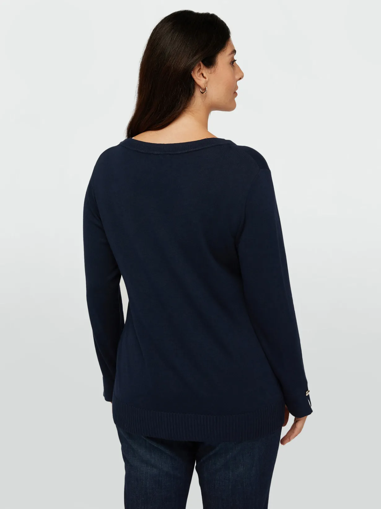 Fiorella Rubino Maglie E Felpe|Maglia Con Scollo V In Viscosa LENZING™ ECOVERO™