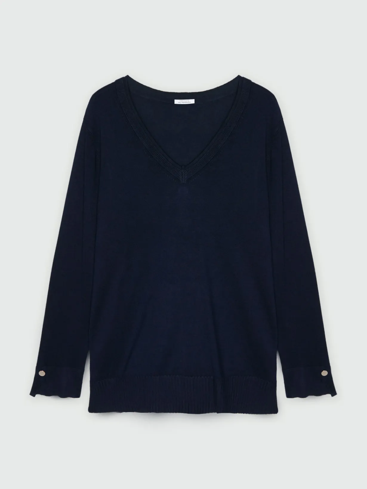 Fiorella Rubino Maglie E Felpe|Maglia Con Scollo V In Viscosa LENZING™ ECOVERO™