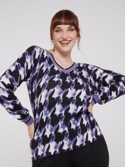 Fiorella Rubino Maglie E Felpe|Maglia Con Stampa Pied De Poule