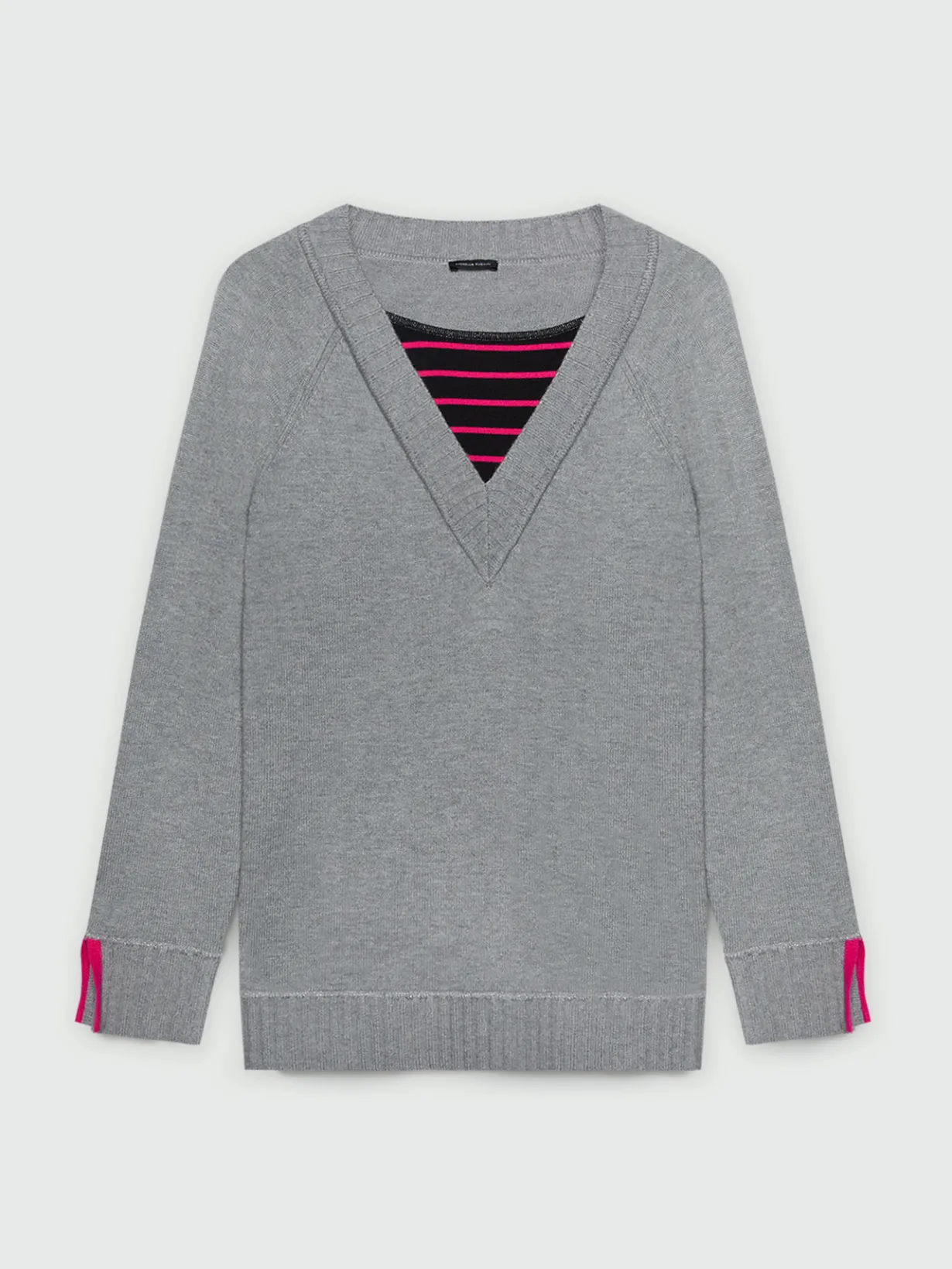 Fiorella Rubino Maglie E Felpe|Maglia In Viscosa LENZING™ ECOVERO™ Con Dettaglio A Righe