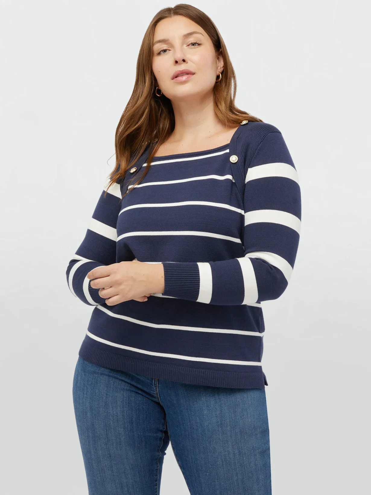 Fiorella Rubino Maglie E Felpe|Maglia Rigata In Viscosa LENZING™ ECOVERO™