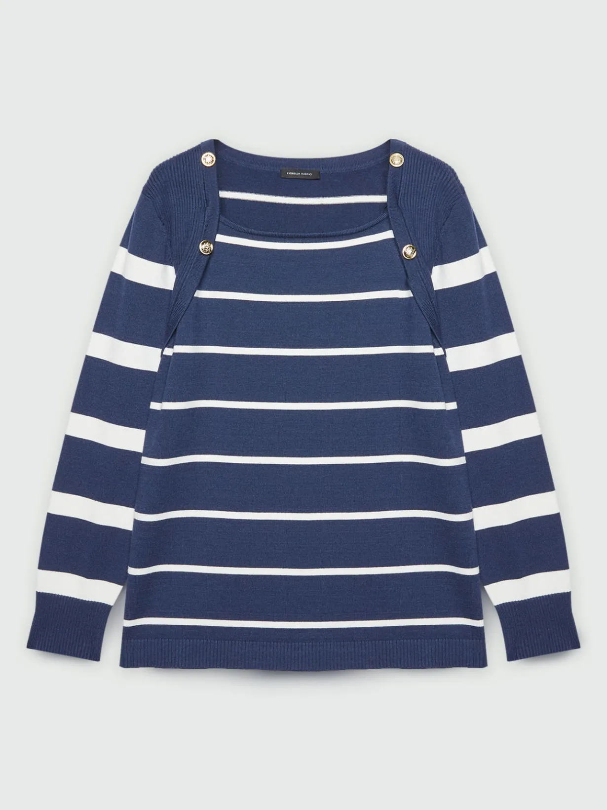 Fiorella Rubino Maglie E Felpe|Maglia Rigata In Viscosa LENZING™ ECOVERO™