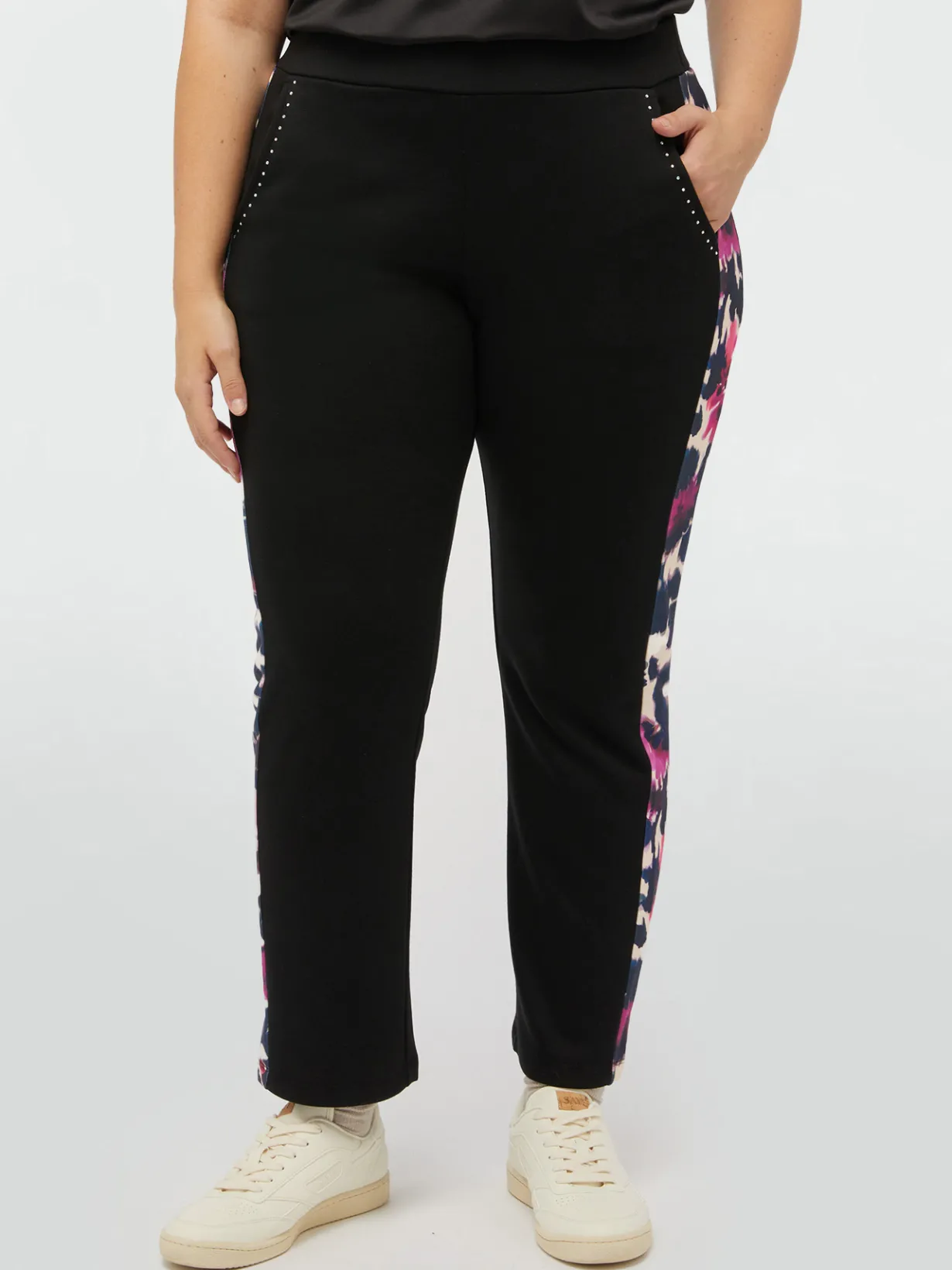 Fiorella Rubino Pantaloni|Pantaloni In Felpa Con Bordi Stampati