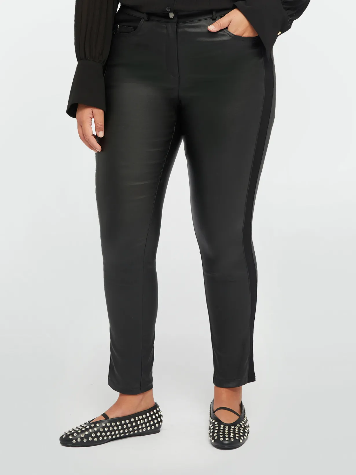 Fiorella Rubino Pantaloni|Pantaloni Skinny In Due Tessuti