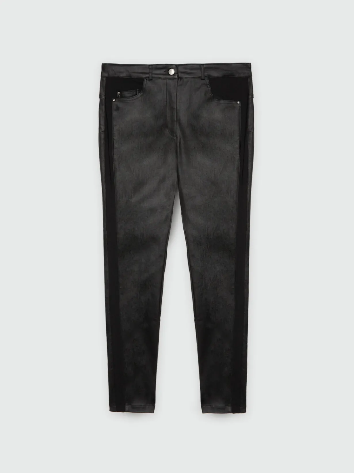 Fiorella Rubino Pantaloni|Pantaloni Skinny In Due Tessuti