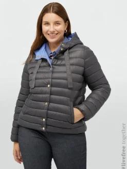 Fiorella Rubino Piumini|Piumino Leggero Con Cappuccio In Sorona® Aura