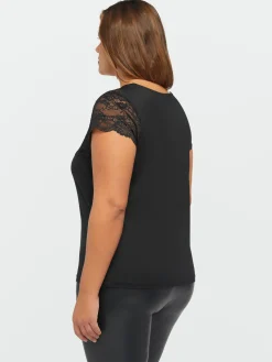 Fiorella Rubino Top E T-Shirt|T-shirt Con Pizzo