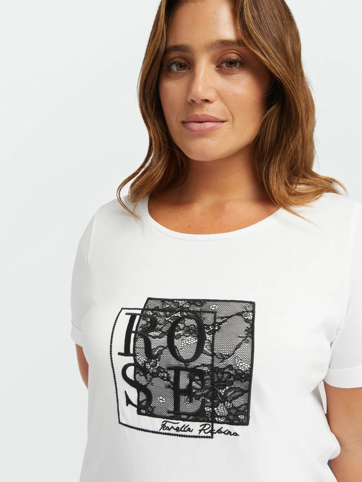 Fiorella Rubino Top E T-Shirt|T-shirt Con Pizzo