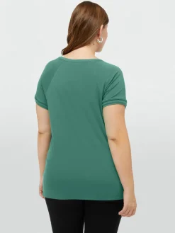 Fiorella Rubino Top E T-Shirt|T-shirt Con Ricamo In Viscosa LENZING™ ECOVERO™