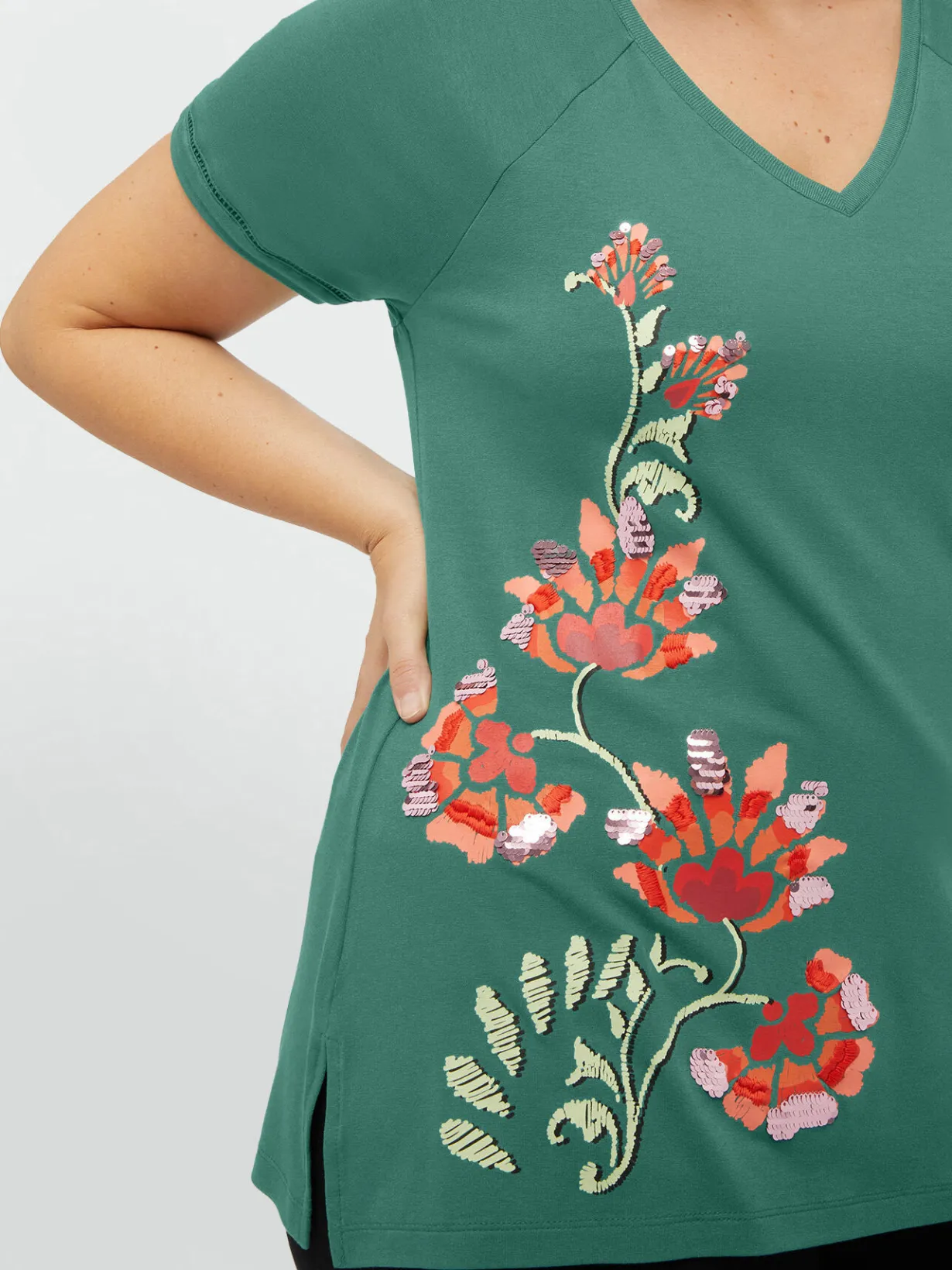 Fiorella Rubino Top E T-Shirt|T-shirt Con Ricamo In Viscosa LENZING™ ECOVERO™