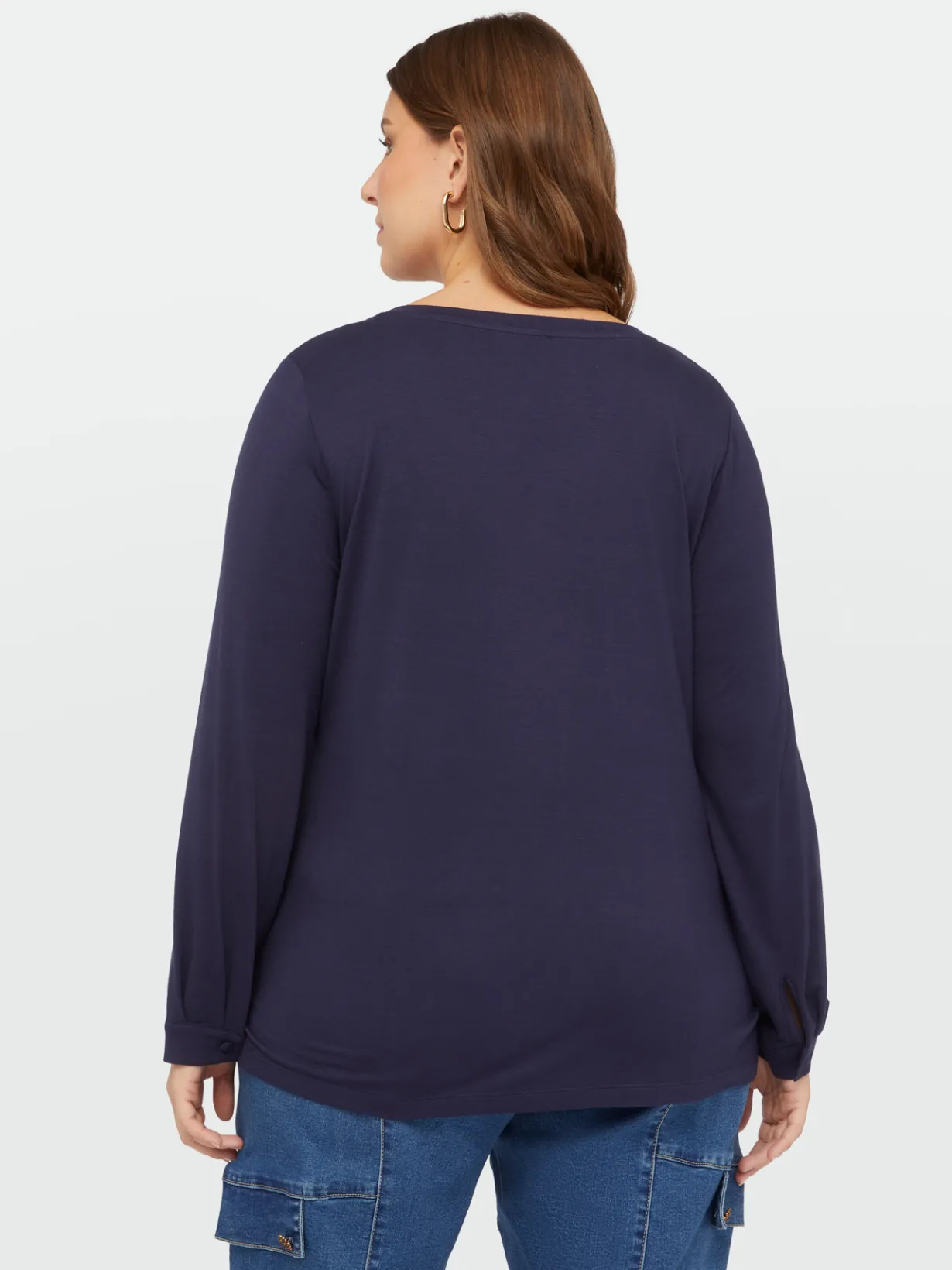 Fiorella Rubino Top E T-Shirt|T-shirt Con Scollo A V In Due Tessuti