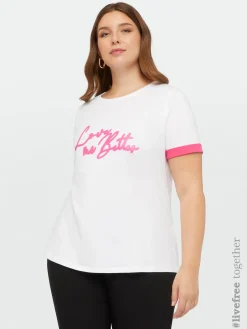 Fiorella Rubino Top E T-Shirt|T-shirt Con Scritta