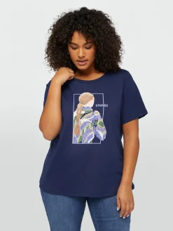 Fiorella Rubino Top E T-Shirt|T-shirt Con Stampa E Strass
