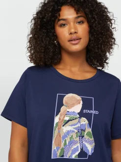 Fiorella Rubino Top E T-Shirt|T-shirt Con Stampa E Strass