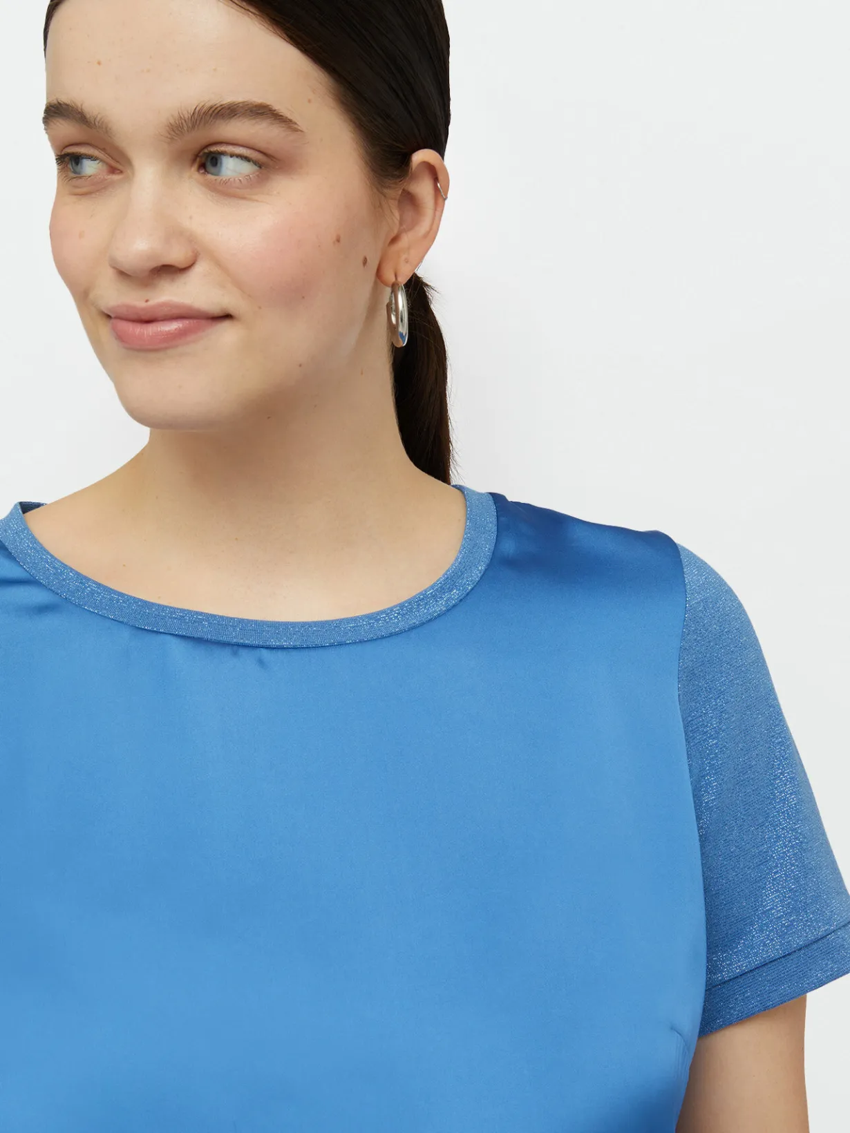 Fiorella Rubino Top E T-Shirt|T-shirt In Raso E Jersey Lurex