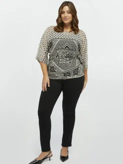 Fiorella Rubino Top E T-Shirt|T-shirt In Tulle Stampa Bandana