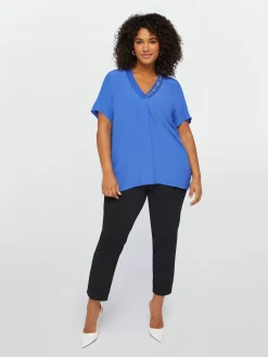 Fiorella Rubino Top E T-Shirt|T-shirt In Viscosa LENZING™ ECOVERO™ Con Ricamo