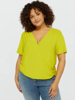 Fiorella Rubino Top E T-Shirt|T-shirt Incrociata Davanti Con Ricamo