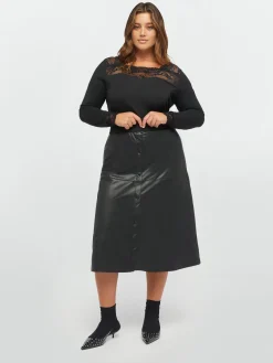 Fiorella Rubino Top E T-Shirt|T-shirt Maniche Lunghe Con Pizzo