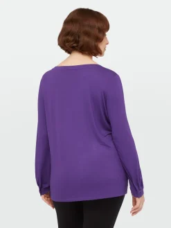 Fiorella Rubino Top E T-Shirt|T-shirt Maniche Lunghe In Due Tessuti