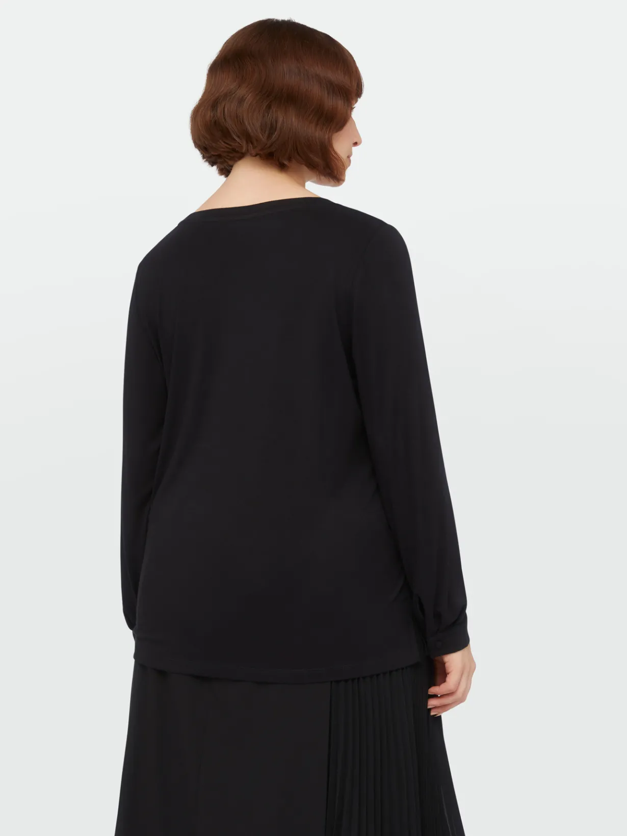 Fiorella Rubino Top E T-Shirt|T-shirt Maniche Lunghe In Due Tessuti