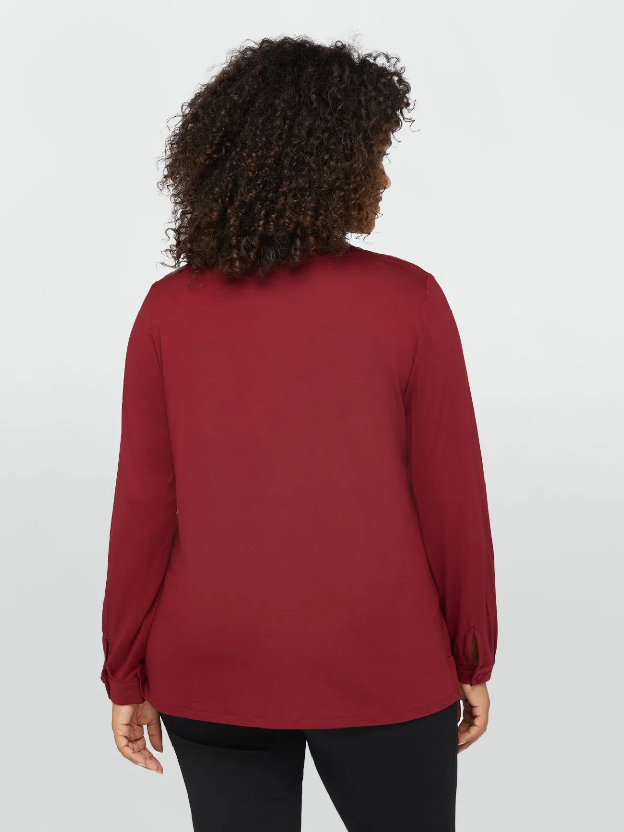 Fiorella Rubino Top E T-Shirt|T-shirt Maniche Lunghe In Due Tessuti