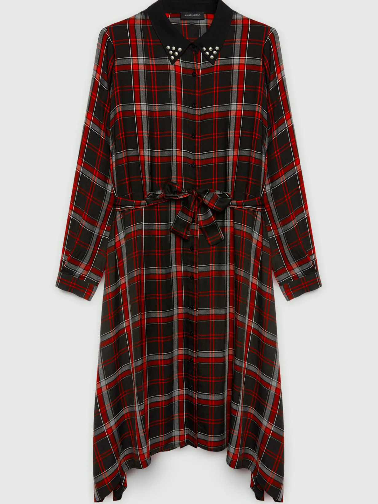 Fiorella Rubino Vestiti|Vestito A Quadri Tartan Con Borchie