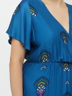 Fiorella Rubino Vestiti|Vestito Lungo In Raso Stampato