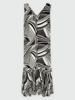 Fiorella Rubino Vestiti|Vestito Lungo Stampa Black And White