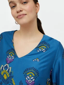 Fiorella Rubino Vestiti|Vestito Midi In Raso Stampato